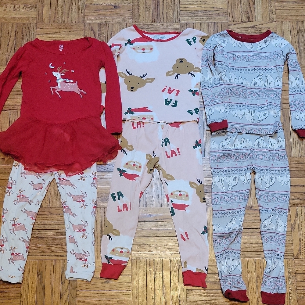 Carter's Kids Pajama Set - Red, White, and Pink